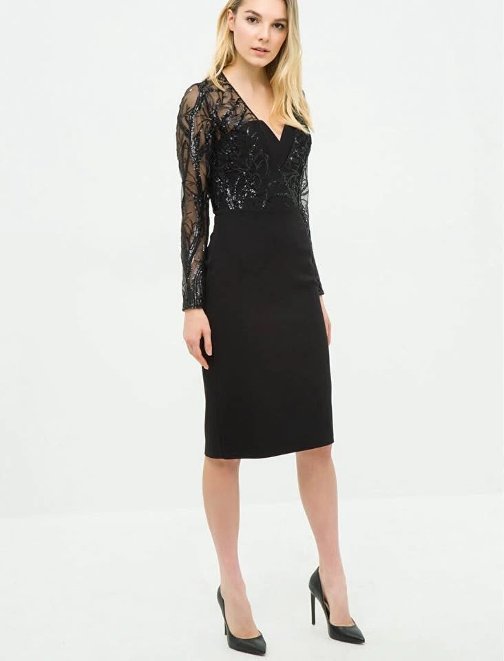 New Black Sequin Dress – US 10 / Size 40