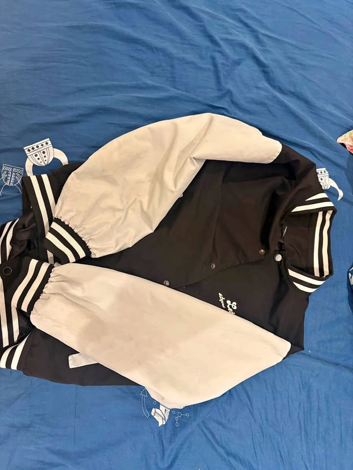Black & White Varsity Jacket - Size M