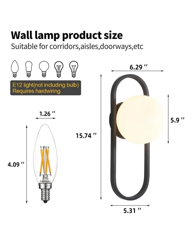 Modern Wall Sconces Hardwired Set of Two BNIB image indicator(5)