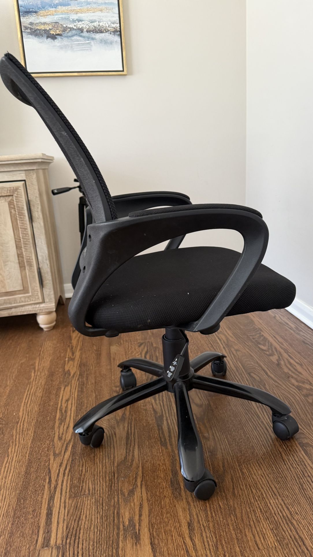 Office Chair With Lumbar Support, Black
