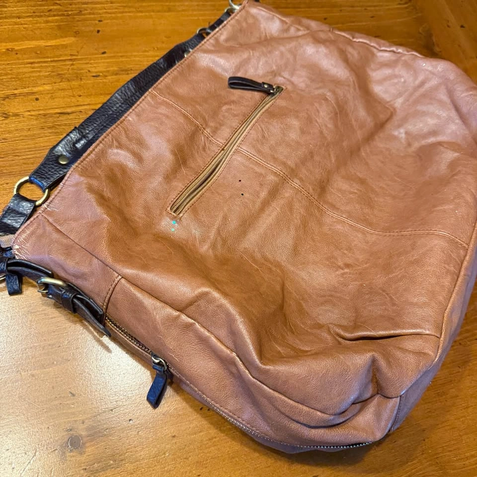 Hobo Bag, Brown w Black Strap - photo 2