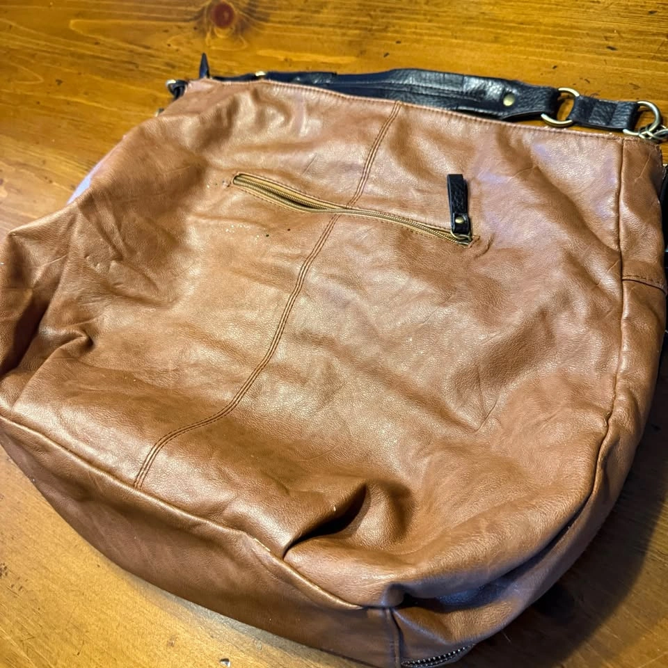 Hobo Bag, Brown w Black Strap - photo 3