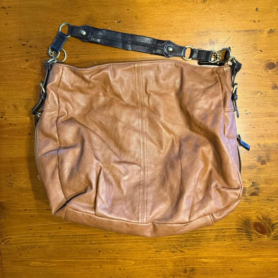 Hobo Bag, Brown w Black Strap - photo 4