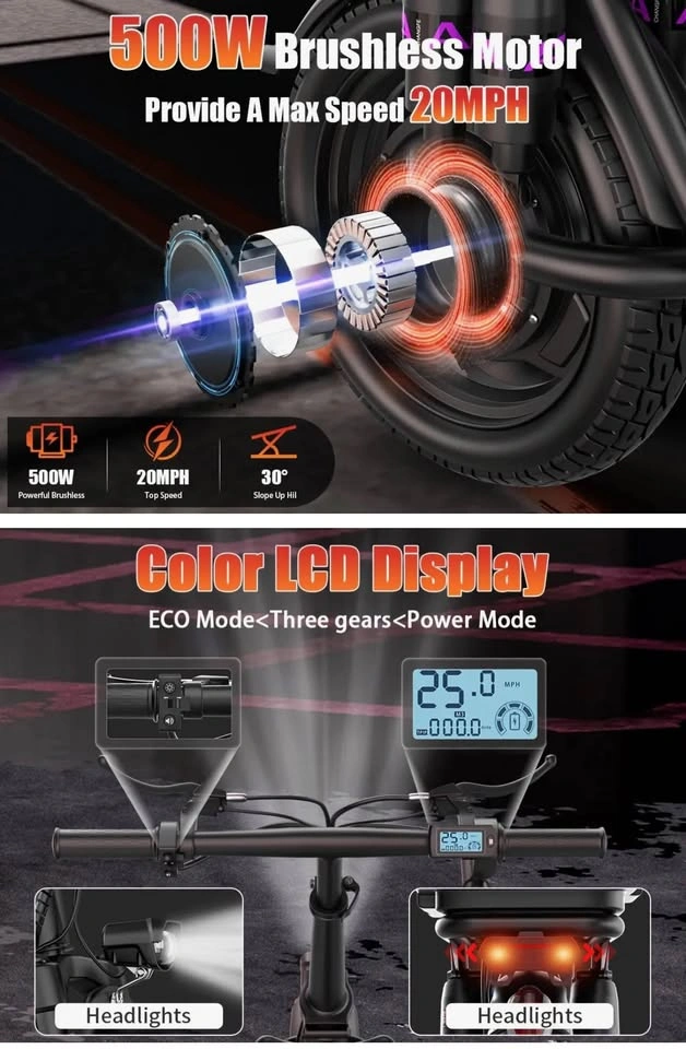GQ8 BLACK-10 SHOCK ABSORBER-15AH ADULT ELECTRIC SCOOTER FOR SALE - photo 3