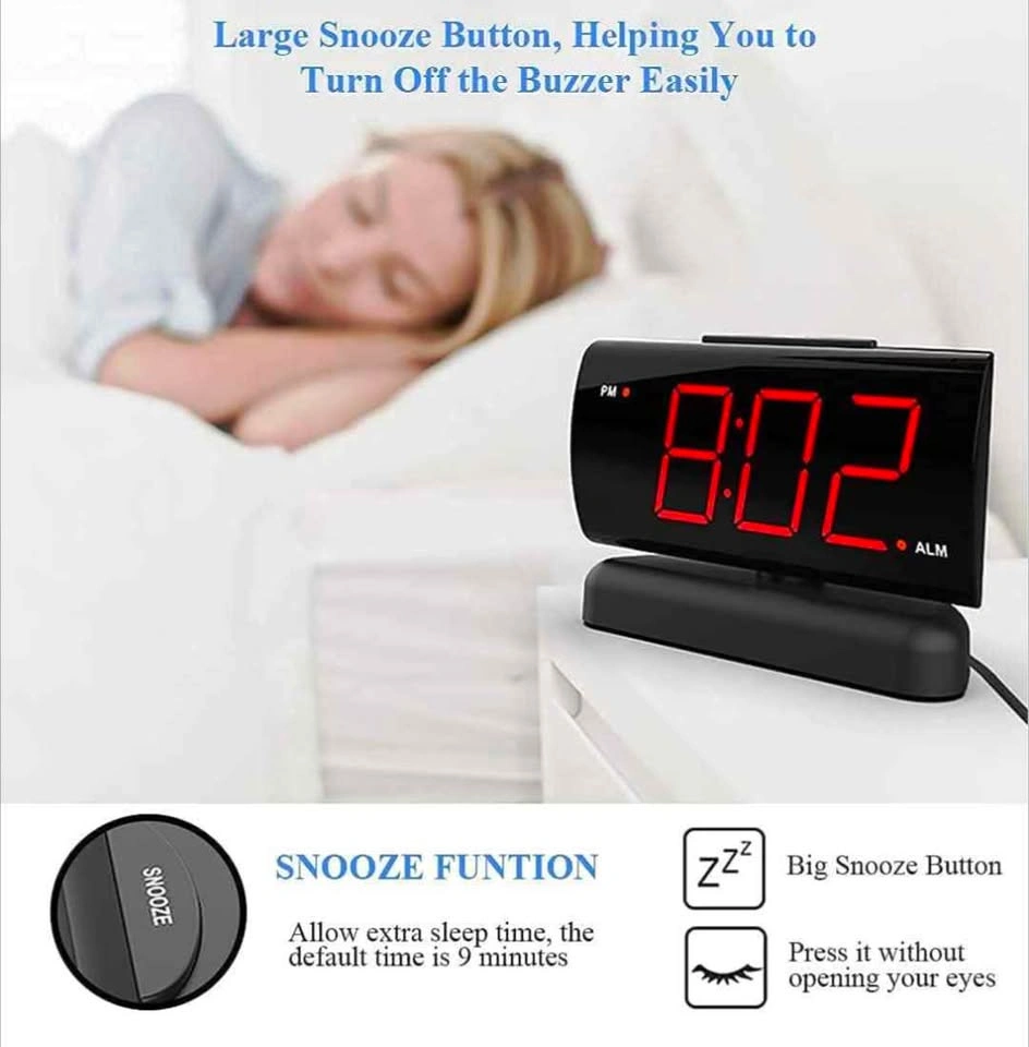 Big Digit Alarm Clock with Swivel Base & 2 Alarm Sounds - photo 3
