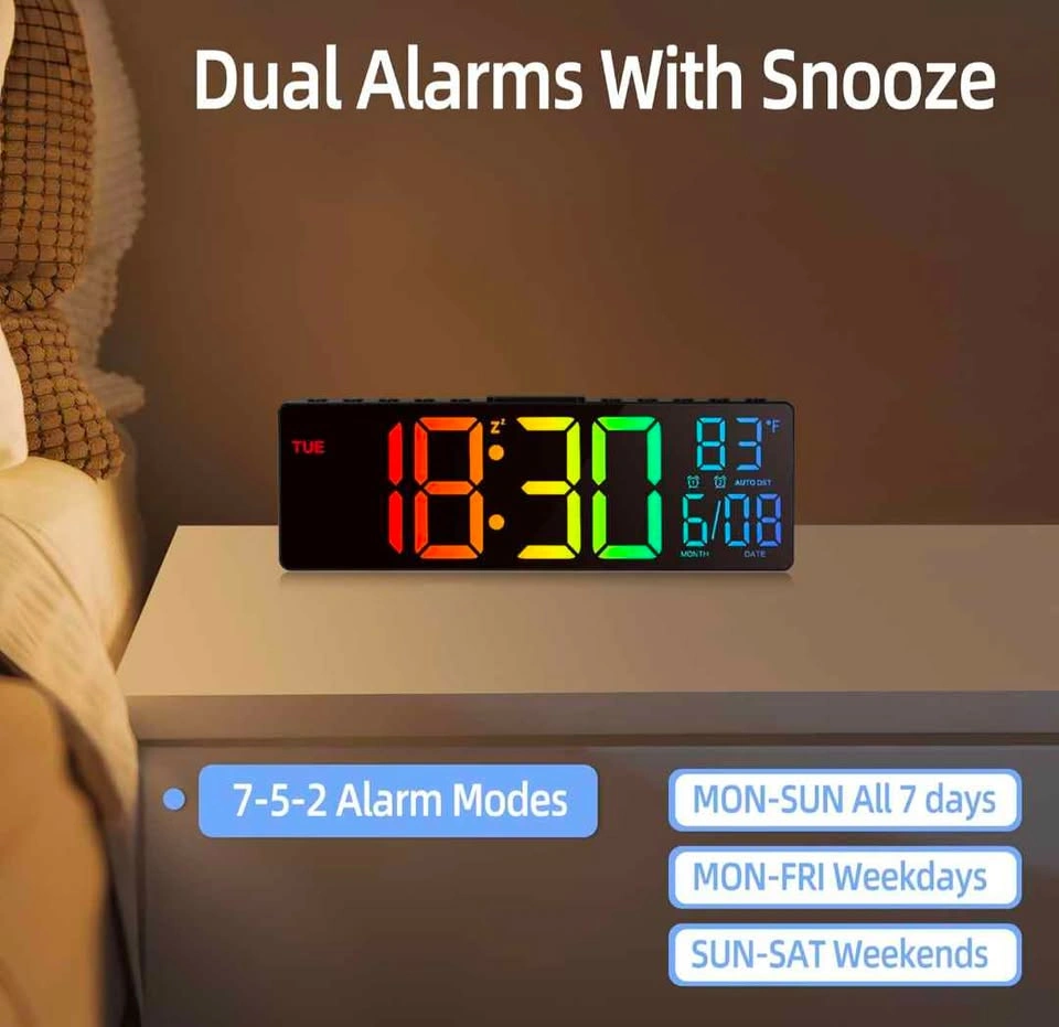 10.5 Inch Large Digital Wall Clock - photo 4