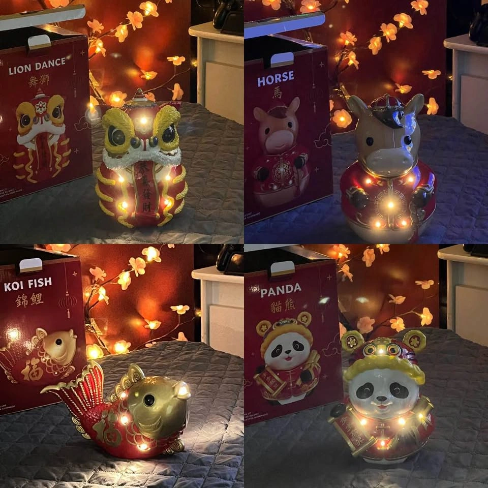 Chinese New Year Nightlights - Lion Dance, Horse, Koi Fish & Pan - photo 2