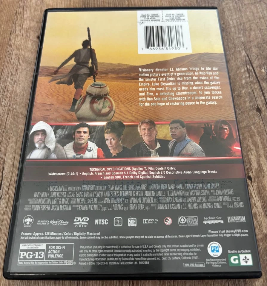 Star Wars: The Force Awakens DVD - photo 2