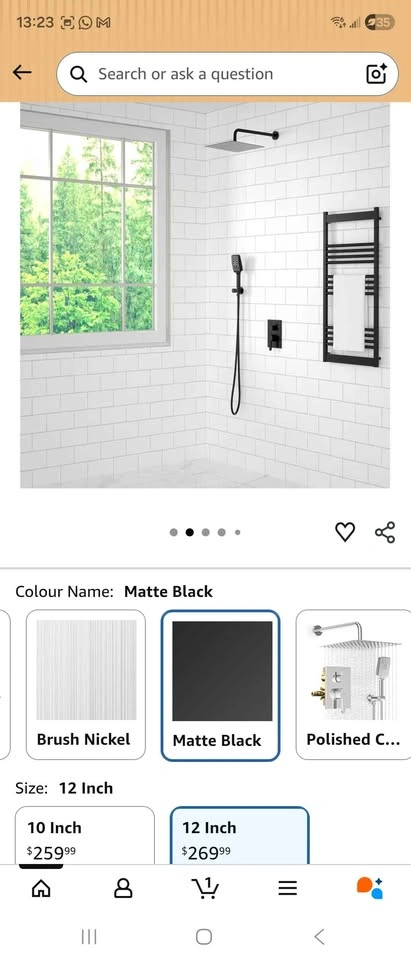 Luxury Rain Shower System (12") – Matte Black – BRAND NEW - photo 2