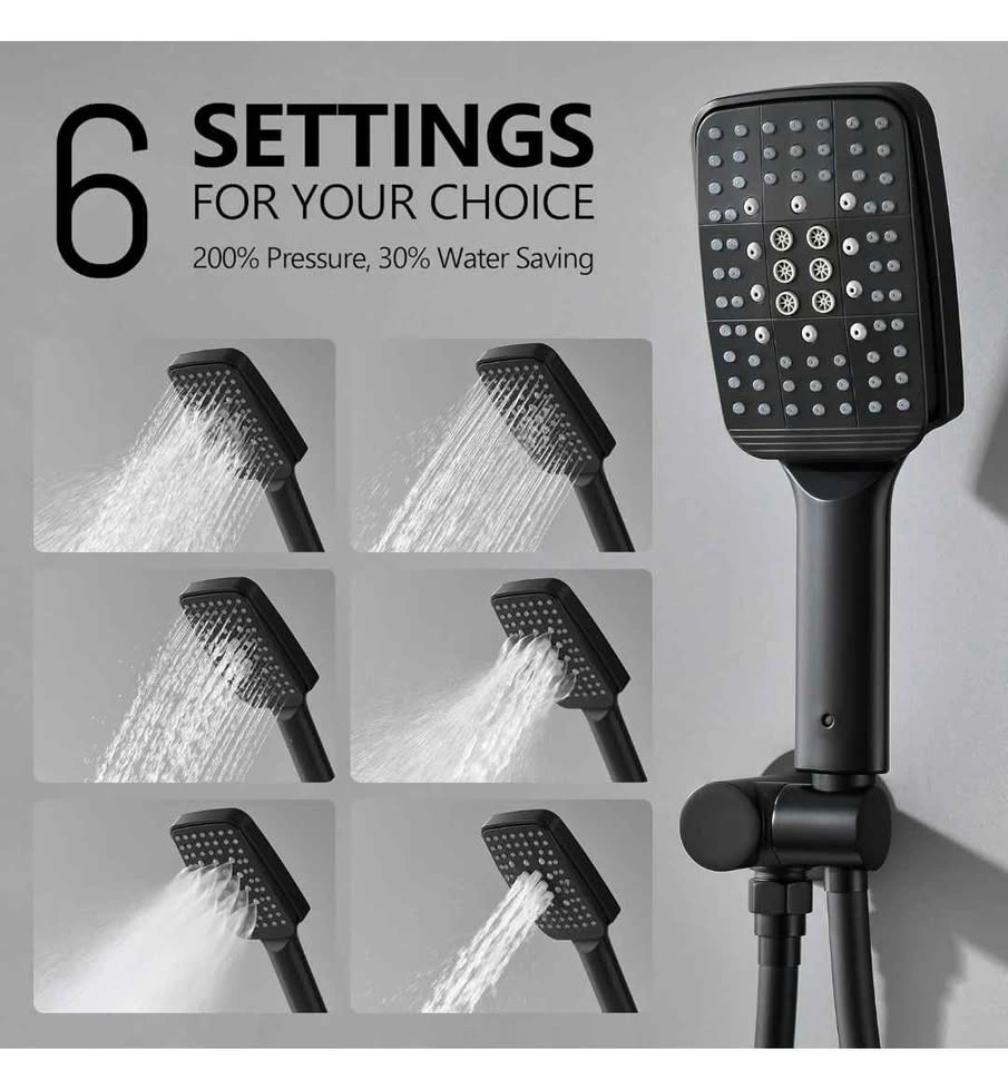 Luxury Rain Shower System (12") – Matte Black – BRAND NEW - photo 4