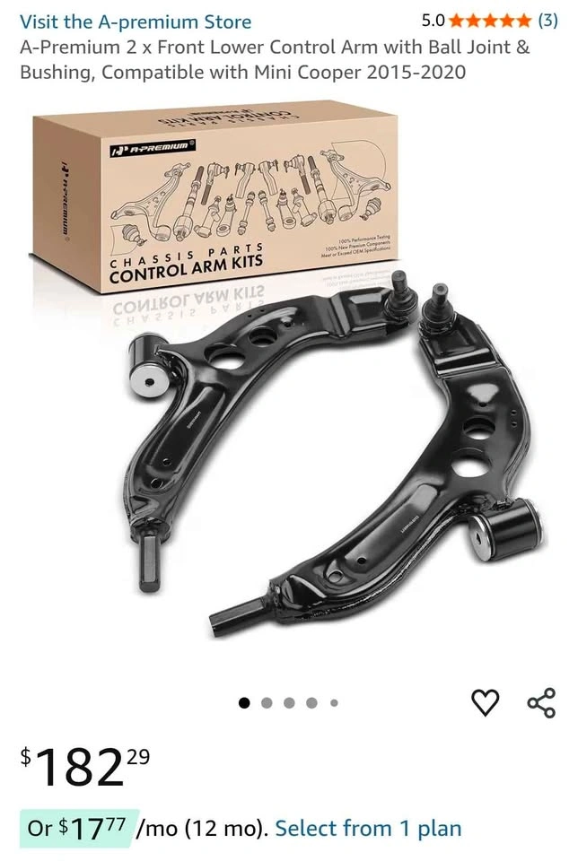 Mini Cooper Front Lower Control Arms (2pcs) 2015-2020 - Brand Ne - photo 2