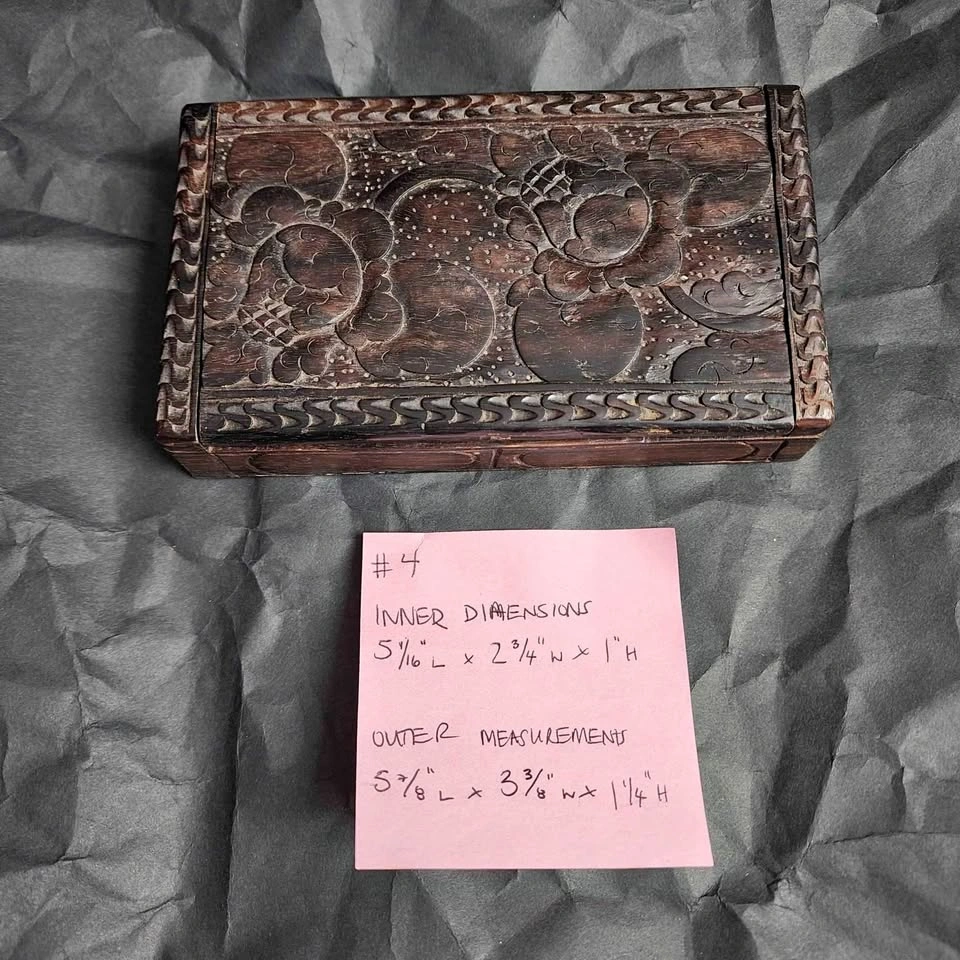 Hand carved beautiful solid Wood box