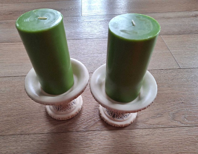 Candleholders with Pillar Candles