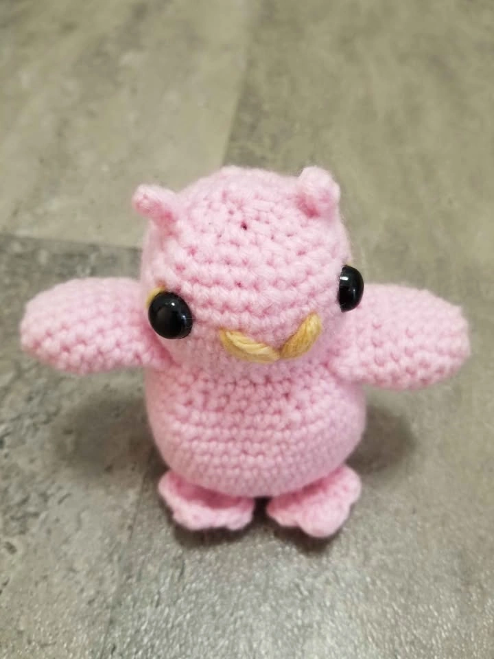 Crochet Cute Pink Owl Plush - photo 2