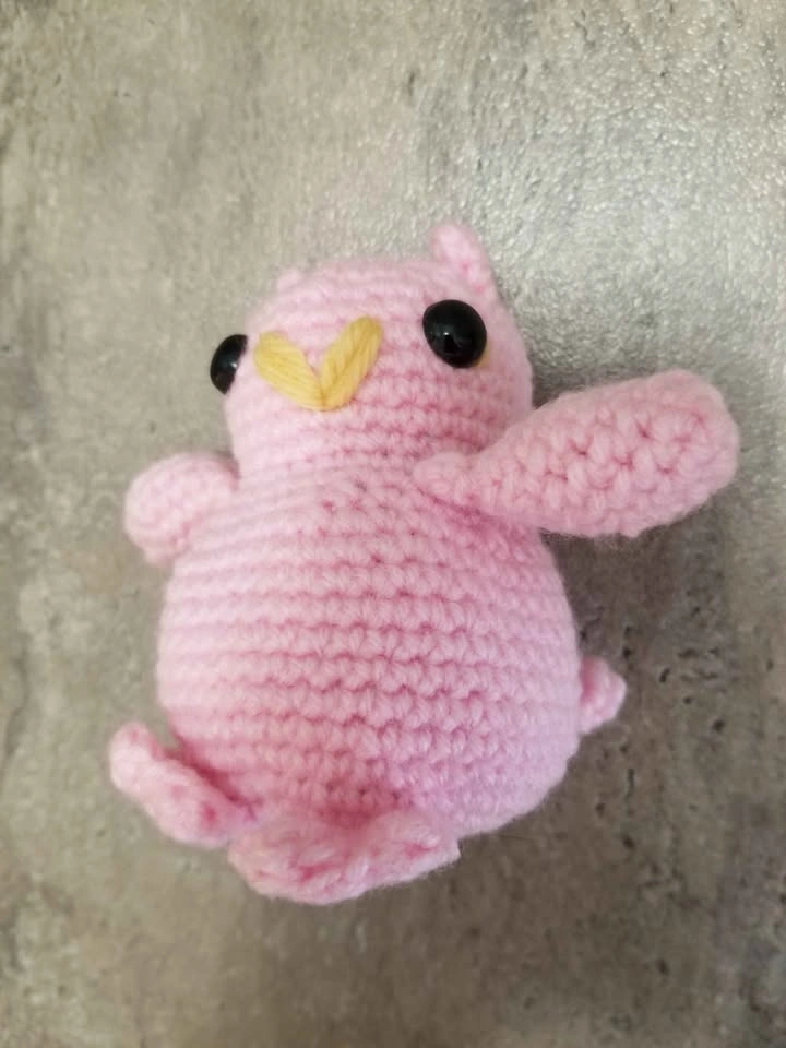 Crochet Cute Pink Owl Plush - photo 5