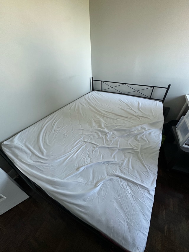Double Bed Frame and Mattress