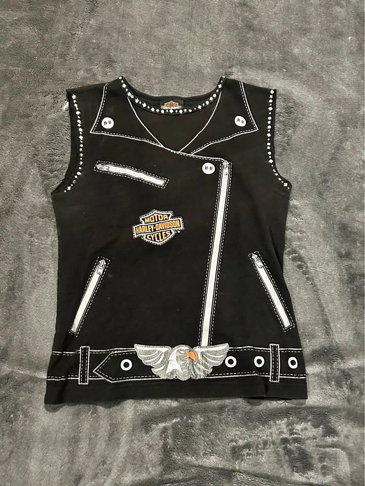 Harley Davidson Studded Top - Medium