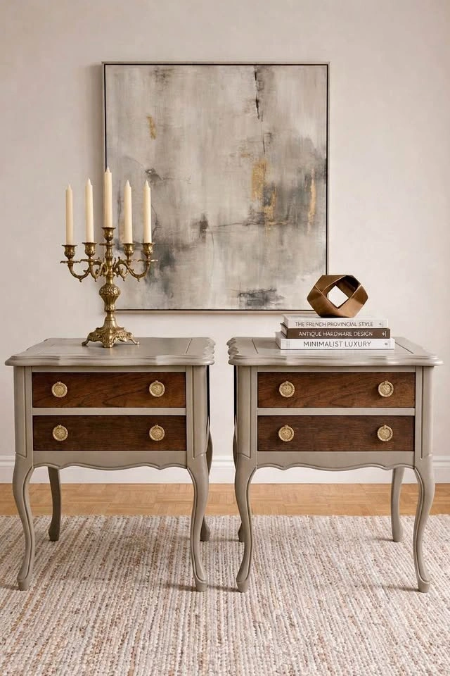 Pair of Vintage French Provincial Nightstands