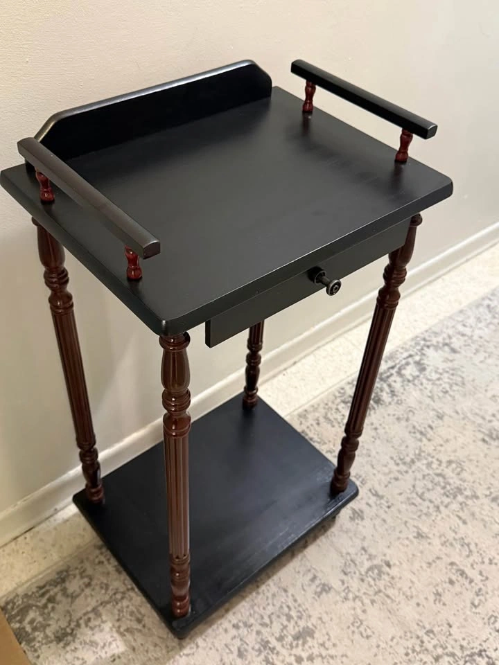 2 Tones End Table w Drawer and Shelf - photo 4