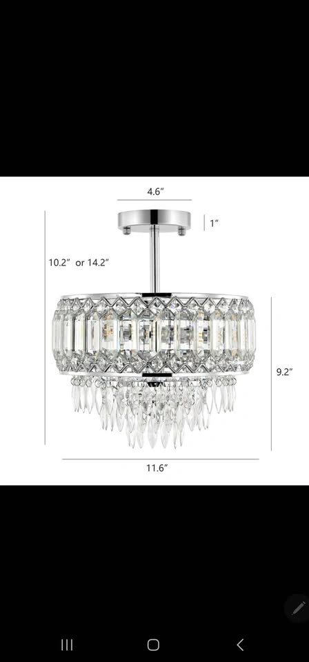 Everby 3-Light Crystal Chandelier - photo 4