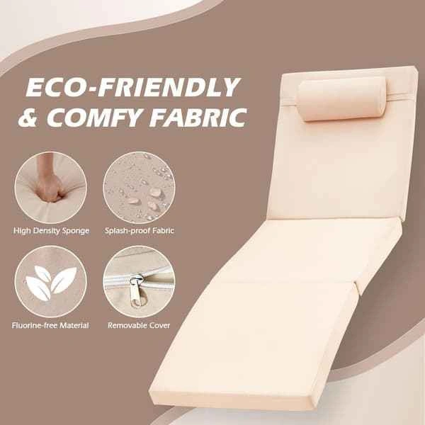 DENISLAWN Gray 2-Piece Wicker Outdoor Chaise Lounge with Khaki C - photo 5