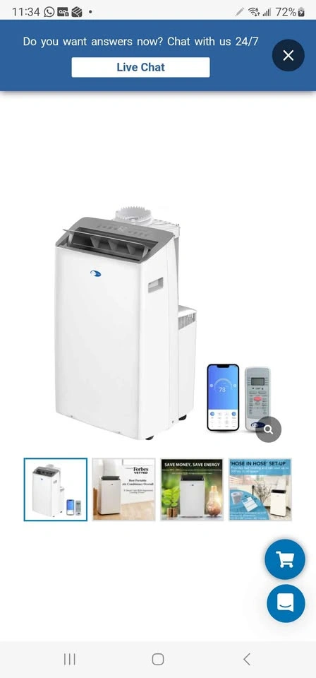 Whynter 14,000 BTU Portable AC w/ Dehumidifier & Fan - photo 5