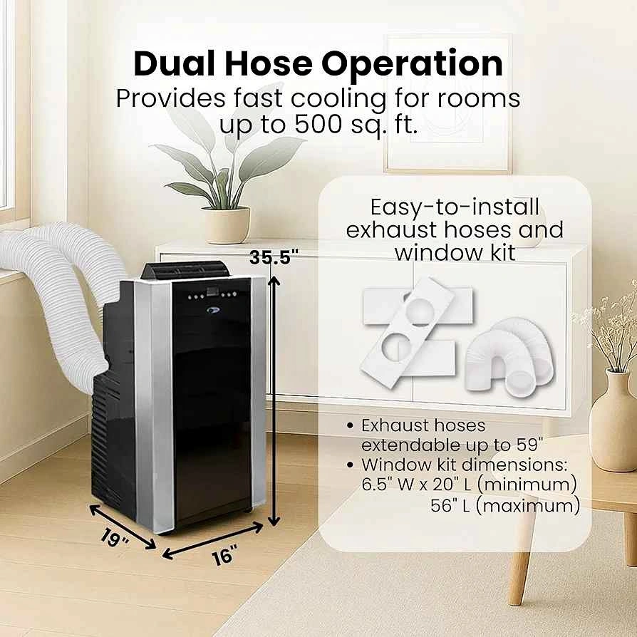 Whynter 14,000 BTU Dual Hose Portable AC w/ Storage Bag (ARC-14S