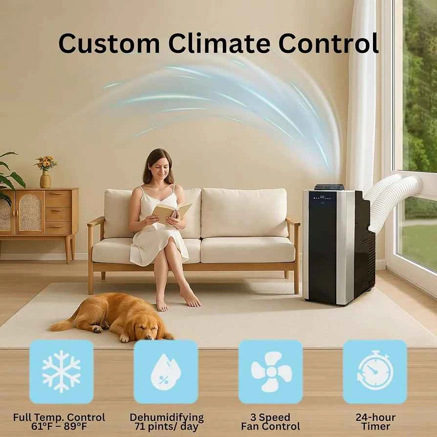 Whynter 14,000 BTU Dual Hose Portable AC w/ Storage Bag (ARC-14S - photo 4