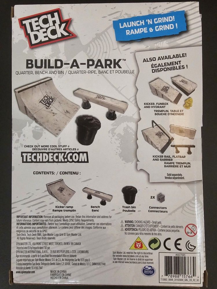 TECH DECK BUILD-A-PARK "QUARTER, BENCH AND BIN" - photo 2