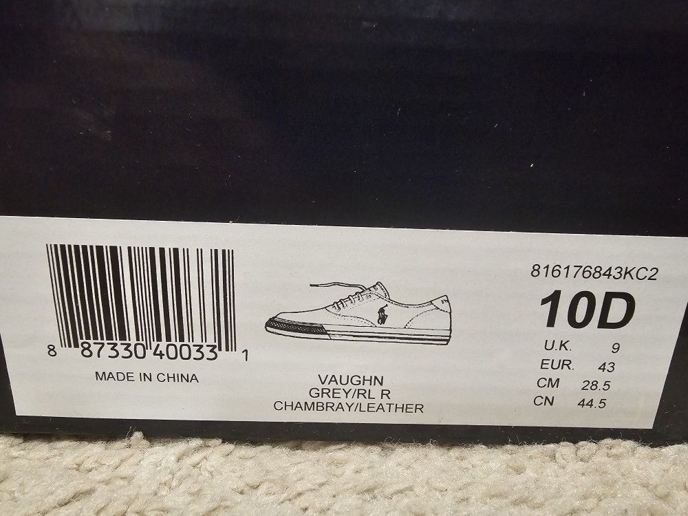 Polo Ralph Lauren Vaughn Shoes Gray, Red, White Size 10D - photo 2