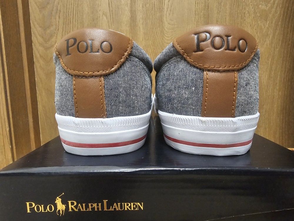 Polo Ralph Lauren Vaughn Shoes Gray, Red, White Size 10D - photo 3
