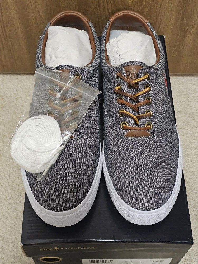 Polo Ralph Lauren Vaughn Shoes Gray, Red, White Size 10D - photo 4