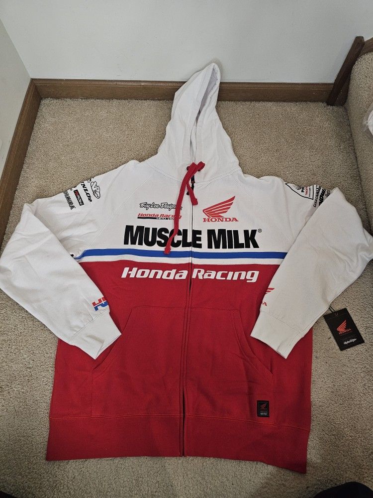 HONDA/MUSCLE MILK TEAM ZIP-UP HOODIE XL
