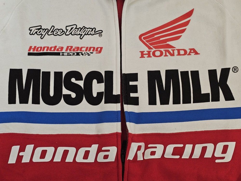 HONDA/MUSCLE MILK TEAM ZIP-UP HOODIE XL - photo 2