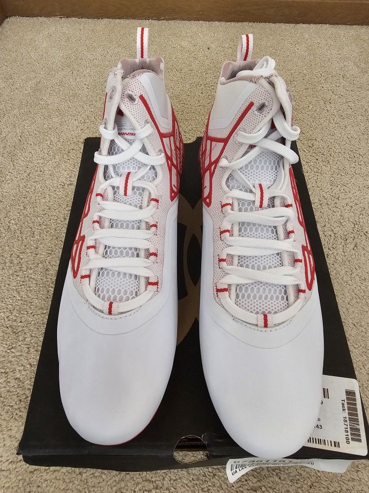 Under Armour Banshee Mid MC Men's Lacrosse Cleats, Red/White, Si - photo 4
