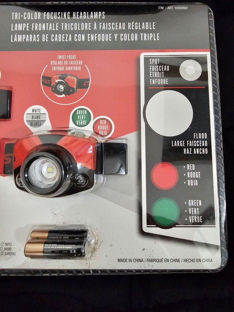 Coast 2pk Tri-color Focusing Headlamps 405 Lumens 140m Beam IPX4 - photo 2
