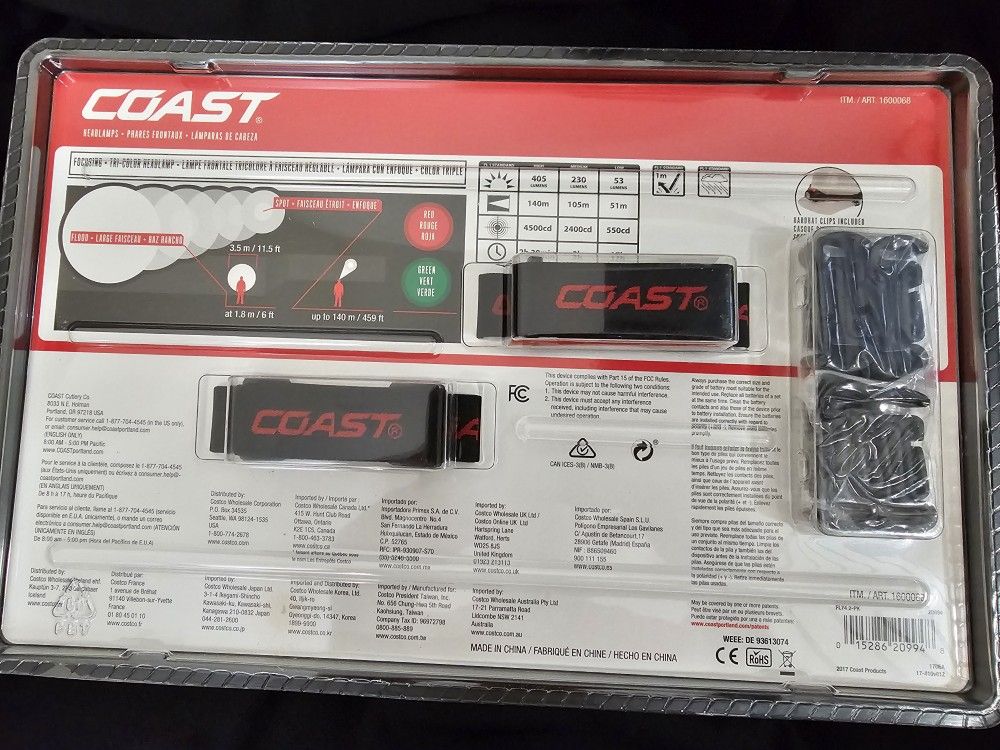 Coast 2pk Tri-color Focusing Headlamps 405 Lumens 140m Beam IPX4 - photo 3