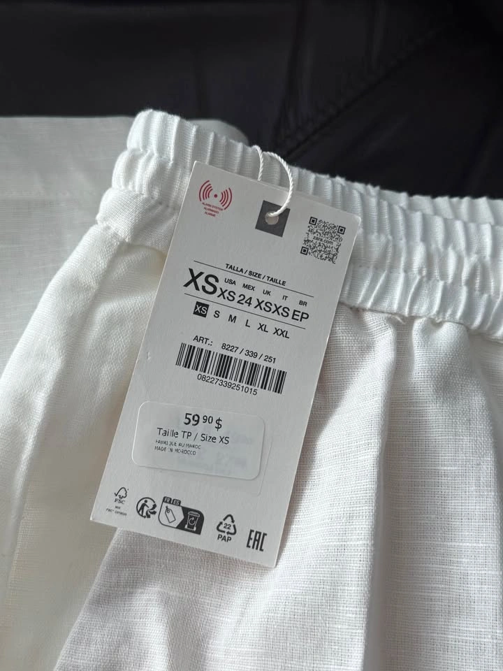 Zara Linen Pants White - photo 4