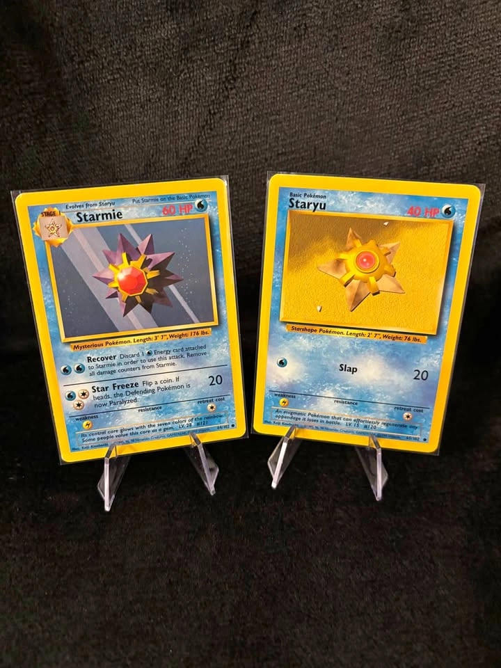 1999 Base Set Pokemon Starmie & Staryu Combo