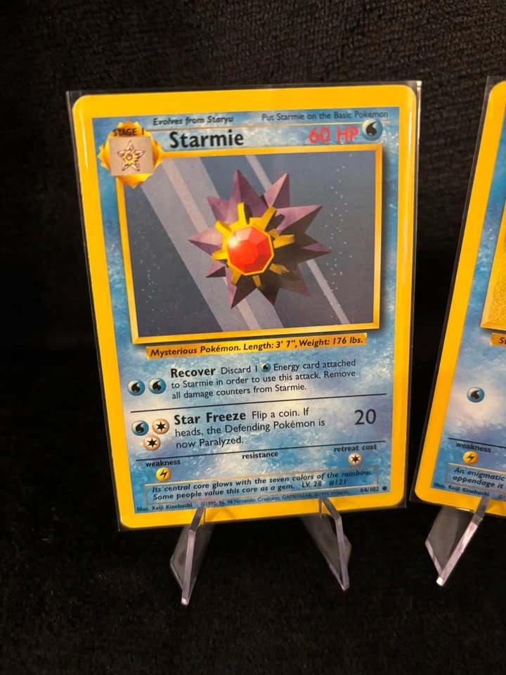 1999 Base Set Pokemon Starmie & Staryu Combo - photo 2