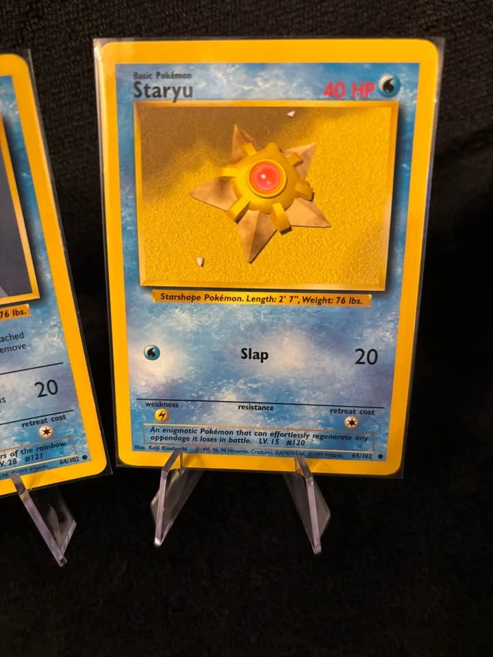 1999 Base Set Pokemon Starmie & Staryu Combo - photo 3