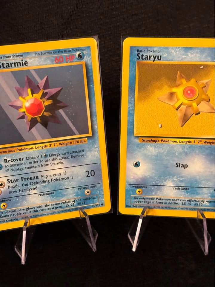 1999 Base Set Pokemon Starmie & Staryu Combo - photo 5