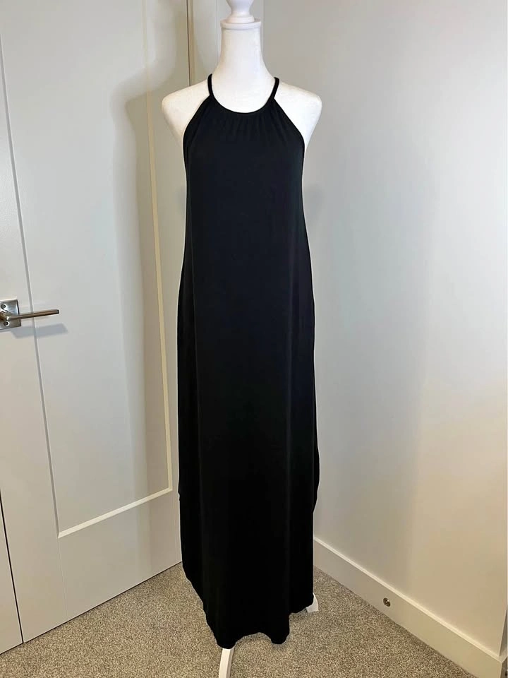 OLIVIA RAE Long Black Halter Maxi Dress - Size S