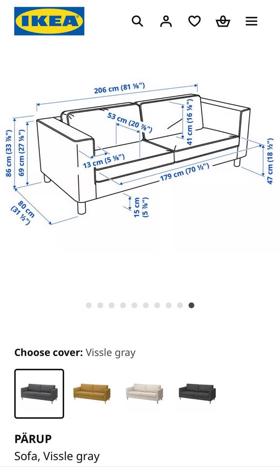 IKEA - PÄRUP Sofa - Vissel Dark Green - photo 3