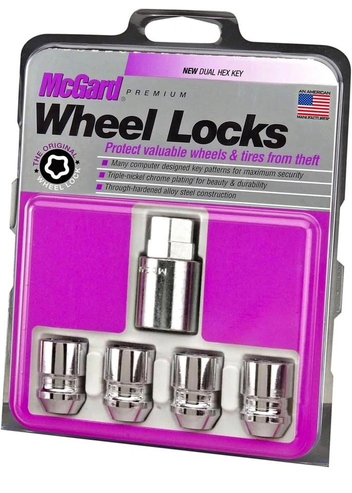 McGard 24157 Chrome Cone Seat Wheel Locks (M12 x 1.5) - 4 Locks