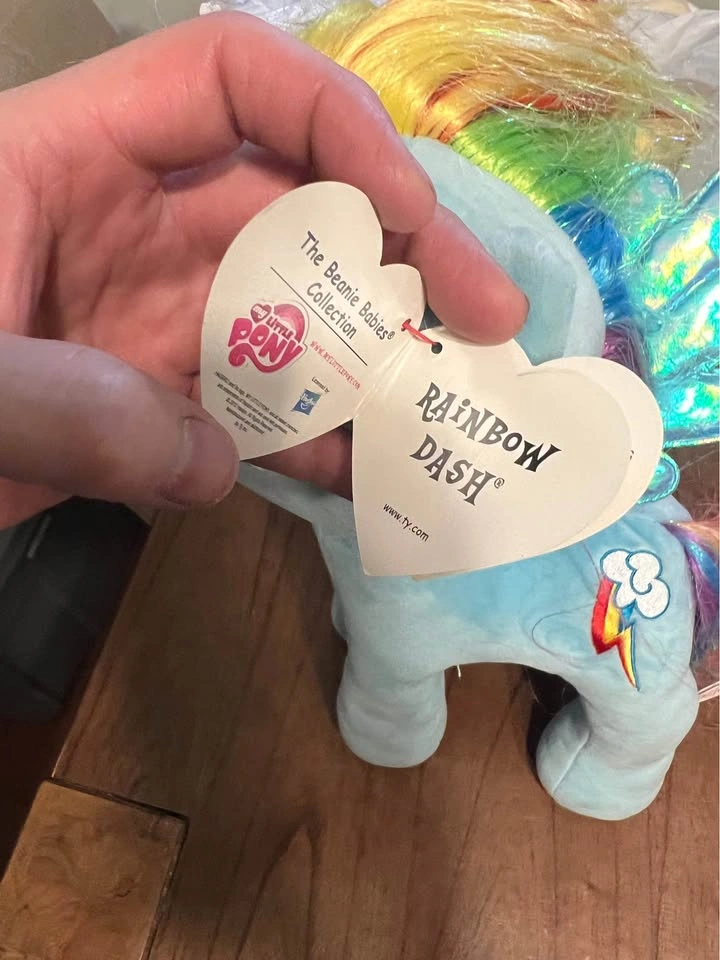 Ty Beanie Babies XL 16” My Little Pony Rainbow Dash Plush - photo 3