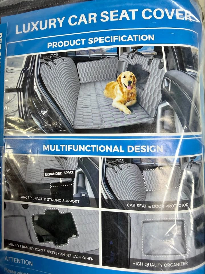 Chumajor Back Seat Extender for Dogs - Grey