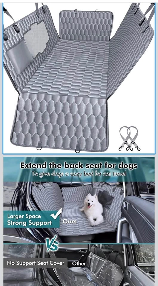 Chumajor Back Seat Extender for Dogs - Grey - photo 2
