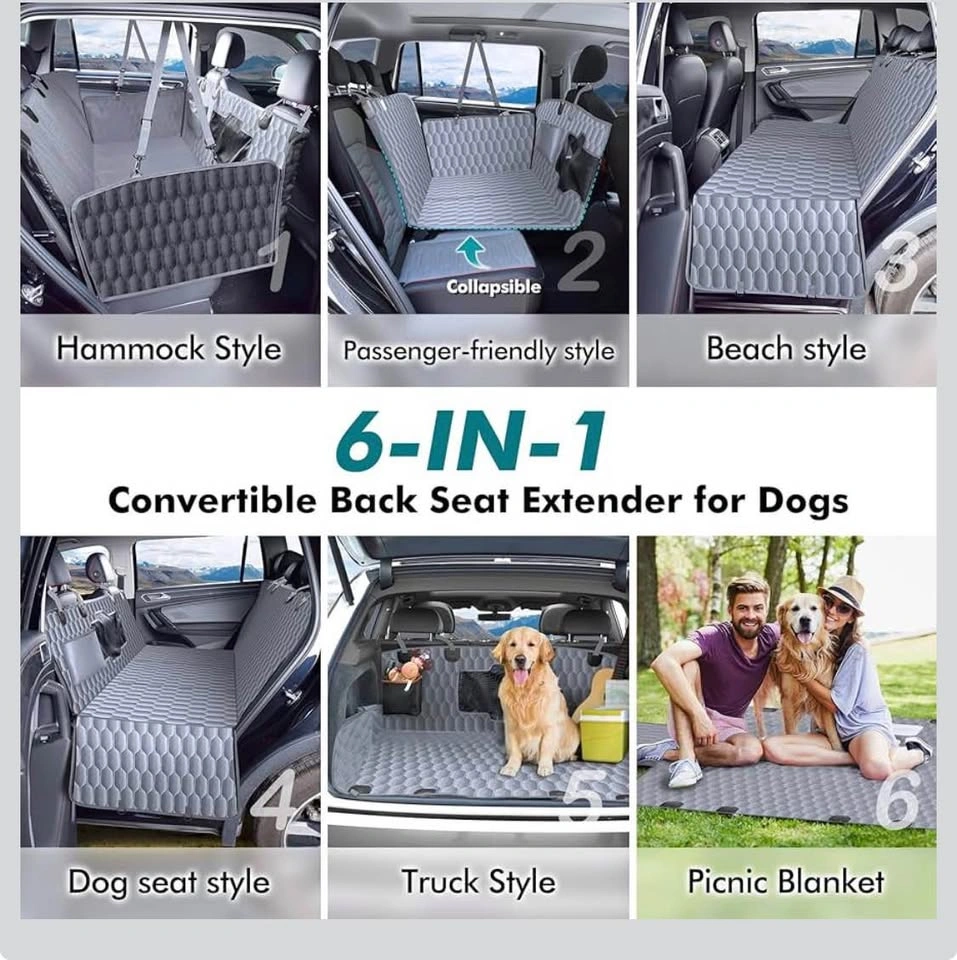 Chumajor Back Seat Extender for Dogs - Grey - photo 5