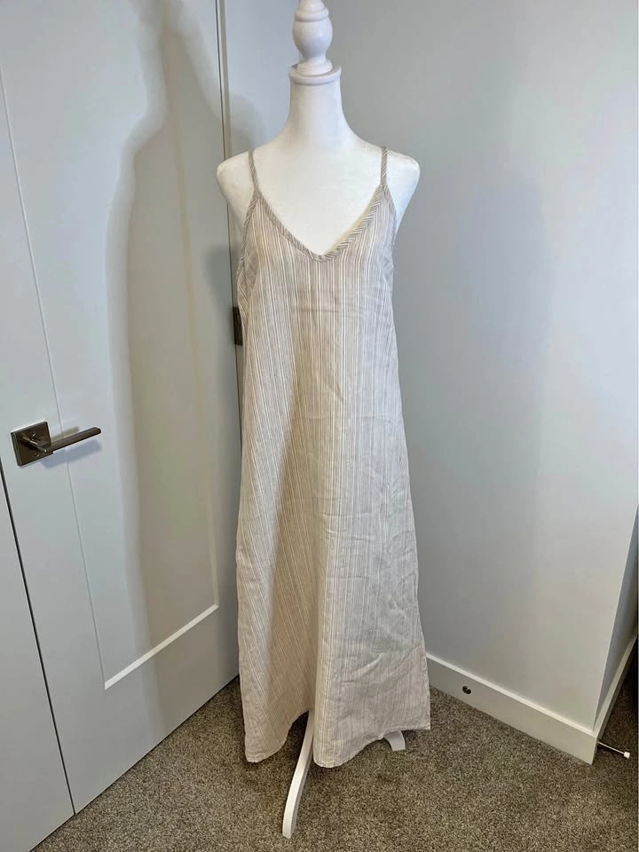 ANTIBES BLANC Linen Maxi Dress